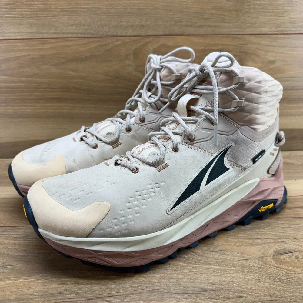 ALTRA Olympus 5 Mid Gore Tex Mens 11.5 Hiking Outdoor Vibram Megagrip Sand